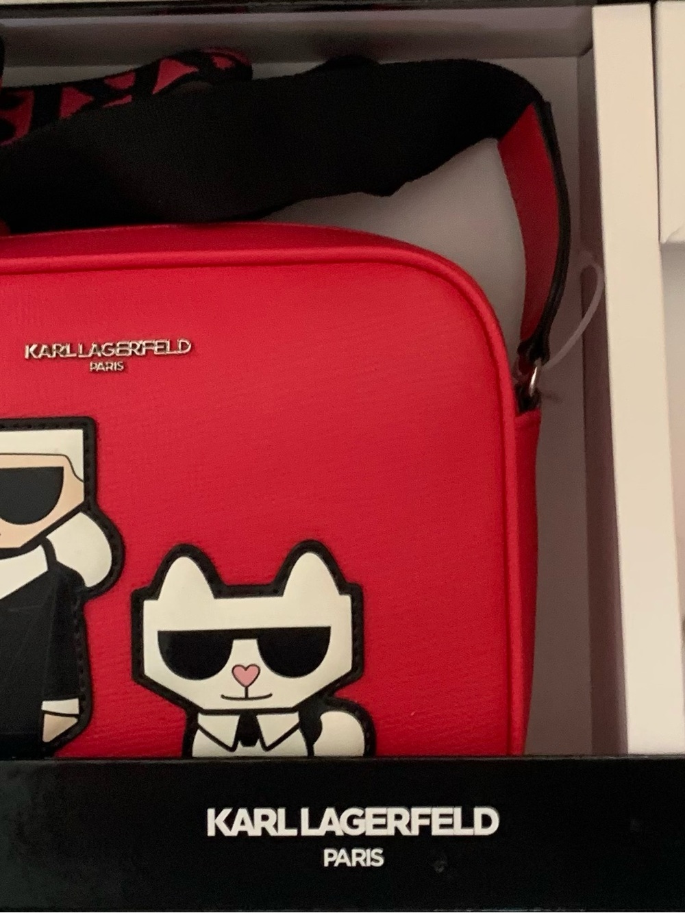 Karl Lagerfeld Hot Pink  Belt Bag with Icon Patch and in the box - Picture 2 of 5